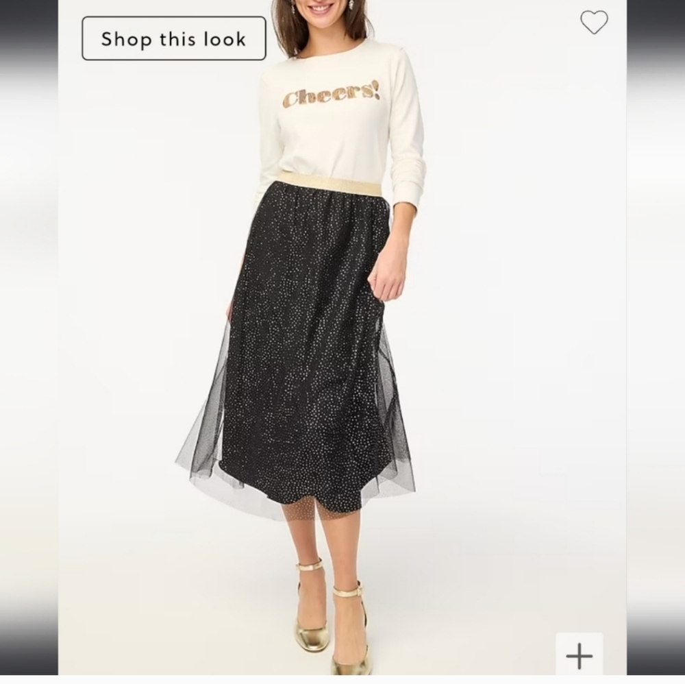 Jcrew gold dots skirt